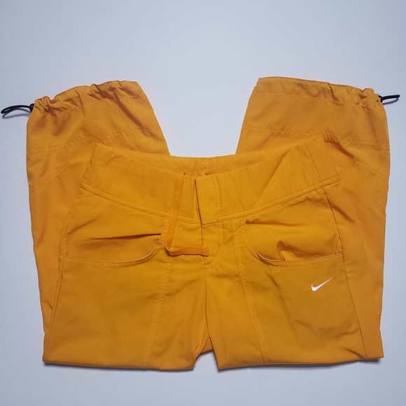 Nike Orange Parachute Drawstring Crop Pants Xs - Picture 5 of 8